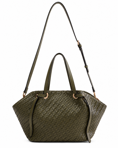 Women’s Woven Mini Tote Bag – Olive