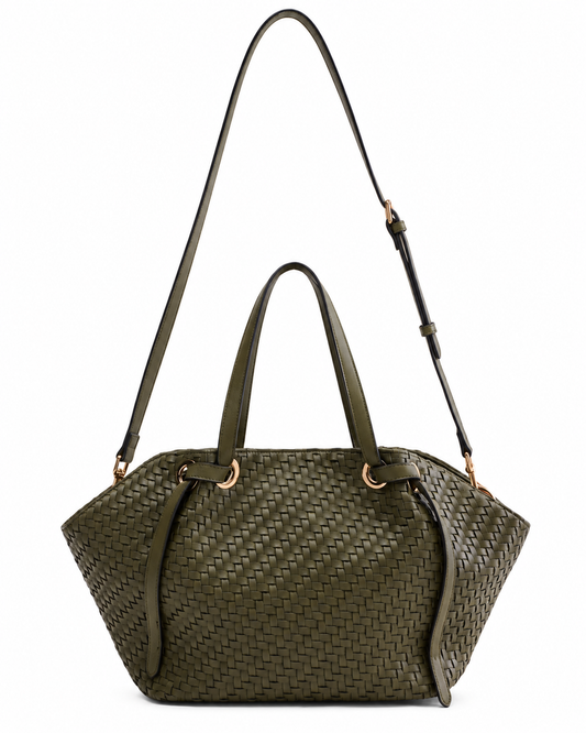 Women’s Woven Mini Tote Bag – Olive