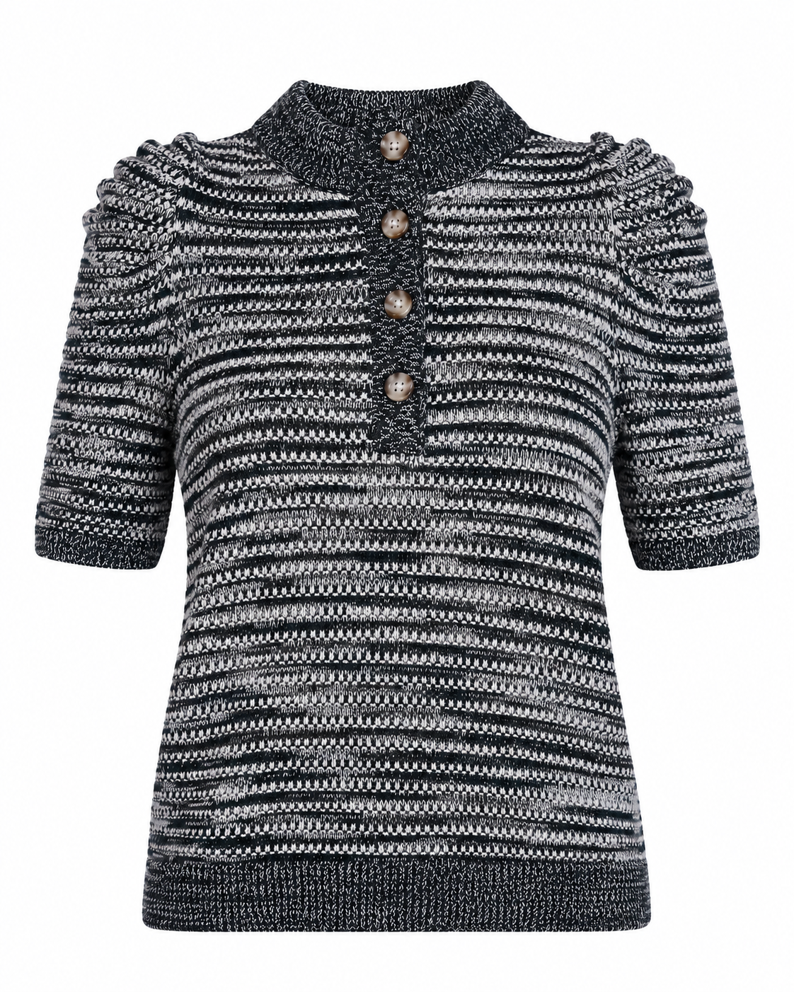 Women’s Henley Textured Knit Sweater