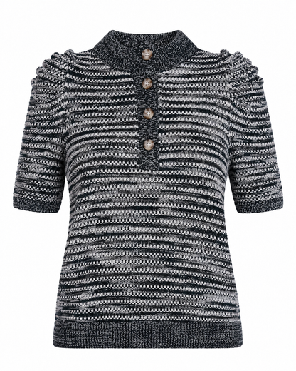 Women’s Henley Textured Knit Sweater
