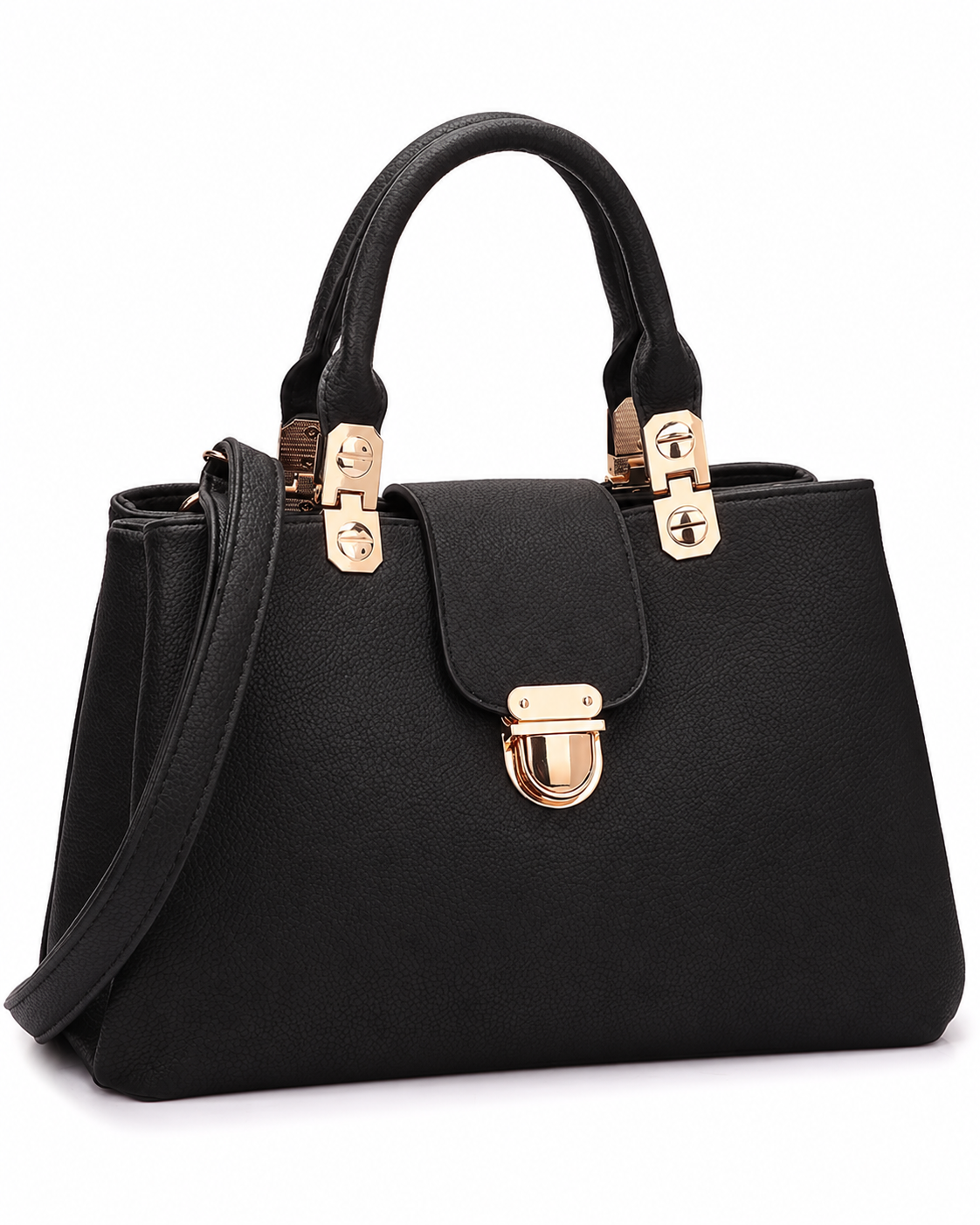 Women’s Black PU Leather Tote Bag