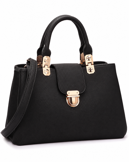 Women’s Black PU Leather Tote Bag