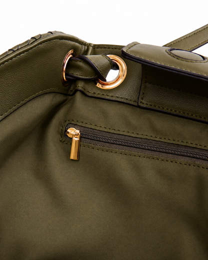 Women’s Woven Mini Tote Bag – Olive