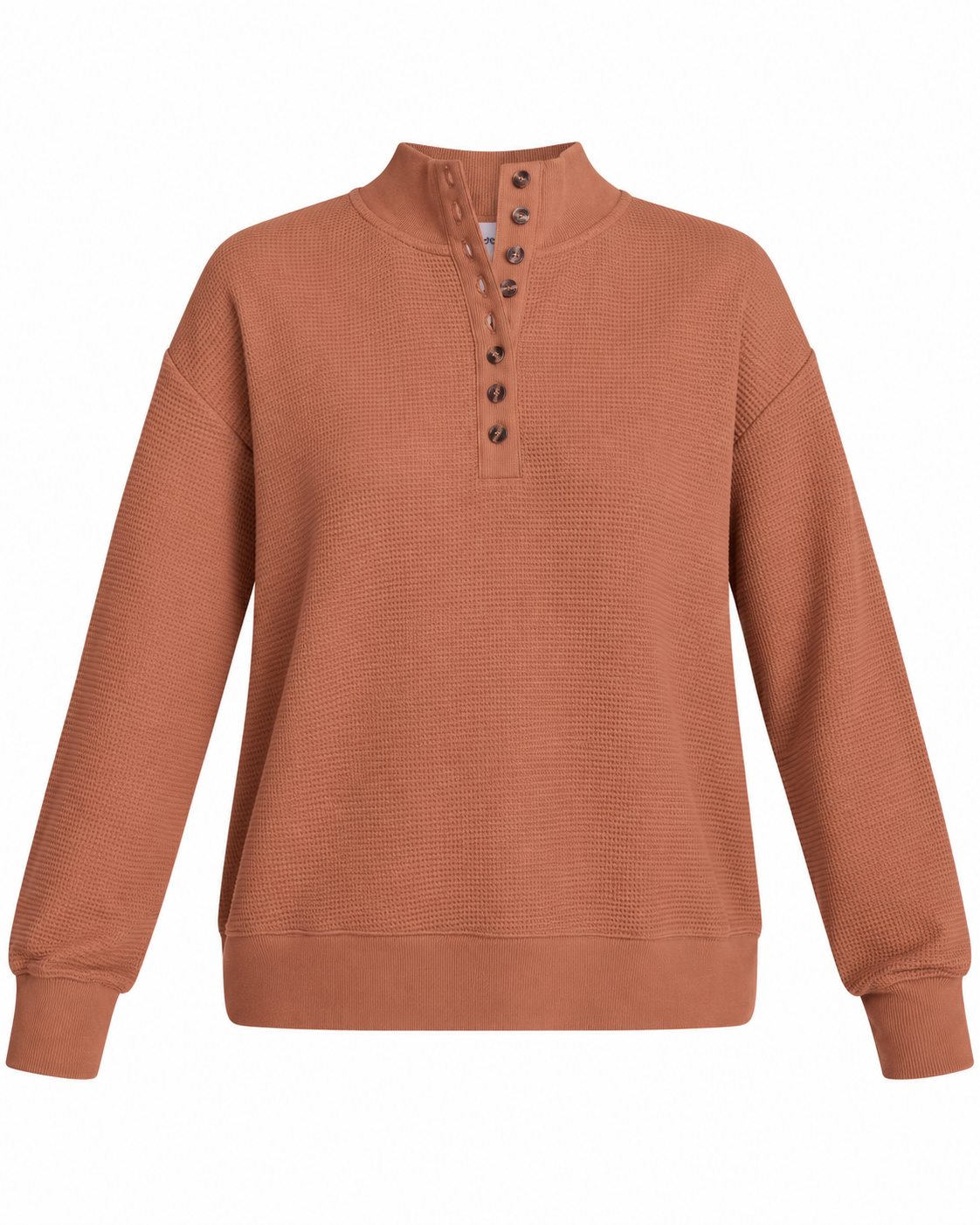 Women’s Waffle Knit Mock Neck Sweater