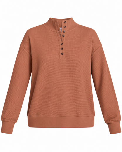 Women’s Waffle Knit Mock Neck Sweater